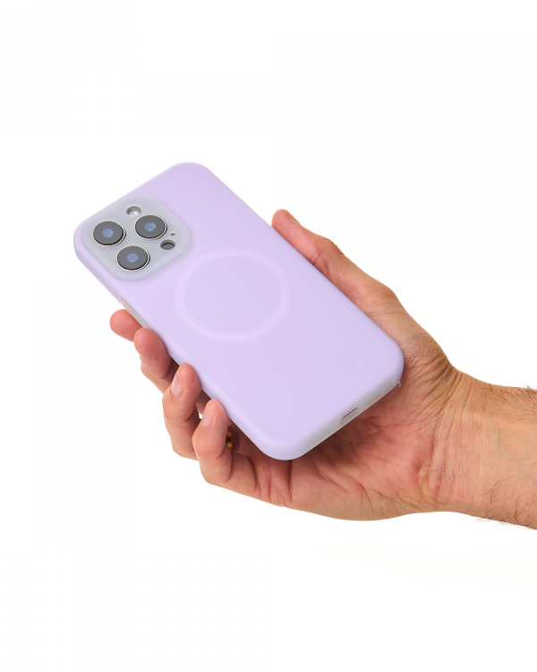 Чехол Liquid Silicone Full с поддержкой MagSafe для iPhone 14 Pro violet