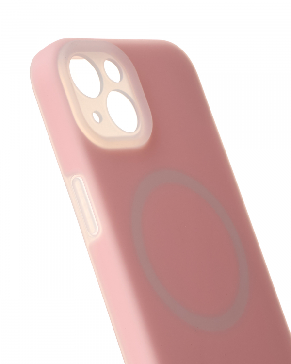Чехол Liquid Silicone Full с поддержкой MagSafe для iPhone 15 pink