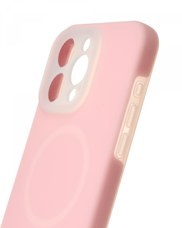 Чехол Liquid Silicone Full с поддержкой MagSafe для iPhone 15 Pro pink