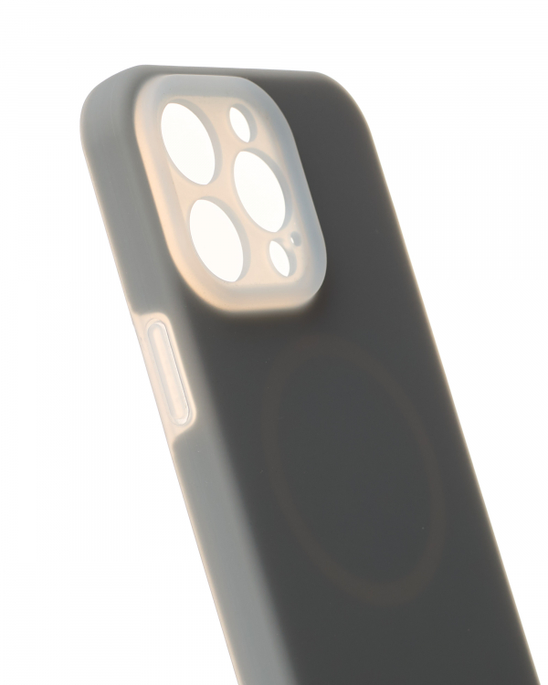 Чехол Liquid Silicone Full с поддержкой MagSafe для iPhone 15 Pro stone gray