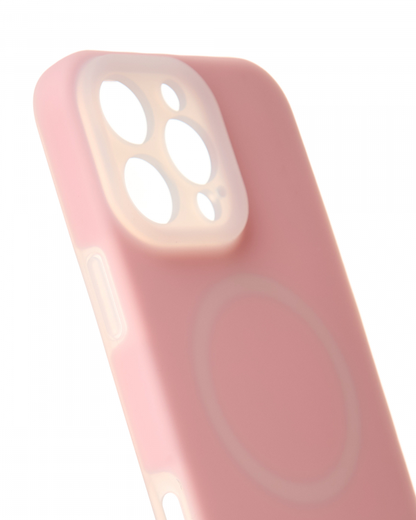 Чехол Liquid Silicone Full с поддержкой MagSafe для iPhone 16 Pro pink