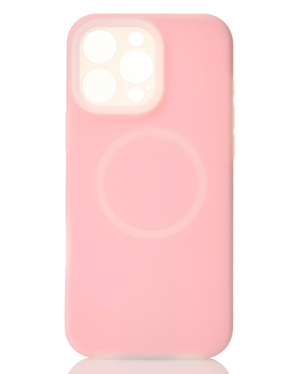 Чехол Liquid Silicone Full с поддержкой MagSafe для iPhone 16 Pro Max pink