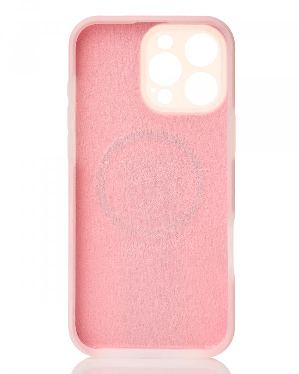 Чехол Liquid Silicone Full с поддержкой MagSafe для iPhone 16 Pro Max pink