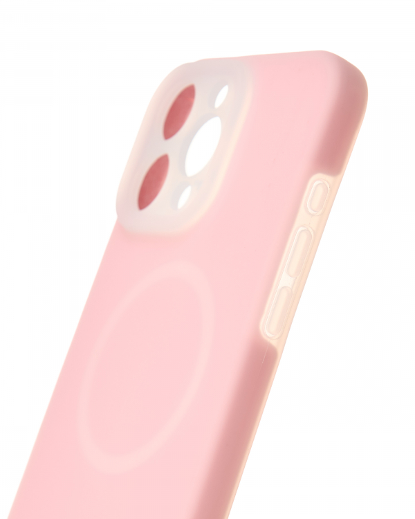 Чехол Liquid Silicone Full с поддержкой MagSafe для iPhone 16 Pro Max pink