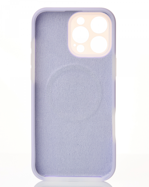 Чехол Liquid Silicone Full с поддержкой MagSafe для iPhone 16 Pro Max violet