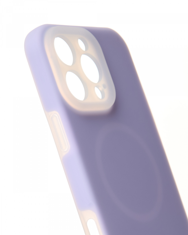 Чехол Liquid Silicone Full с поддержкой MagSafe для iPhone 16 Pro Max violet