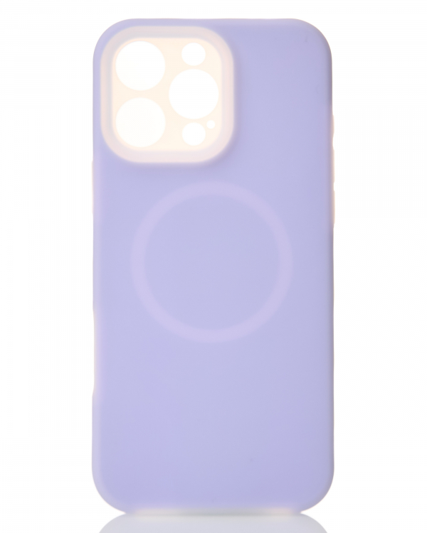 Чехол Liquid Silicone Full с поддержкой MagSafe для iPhone 16 Pro violet