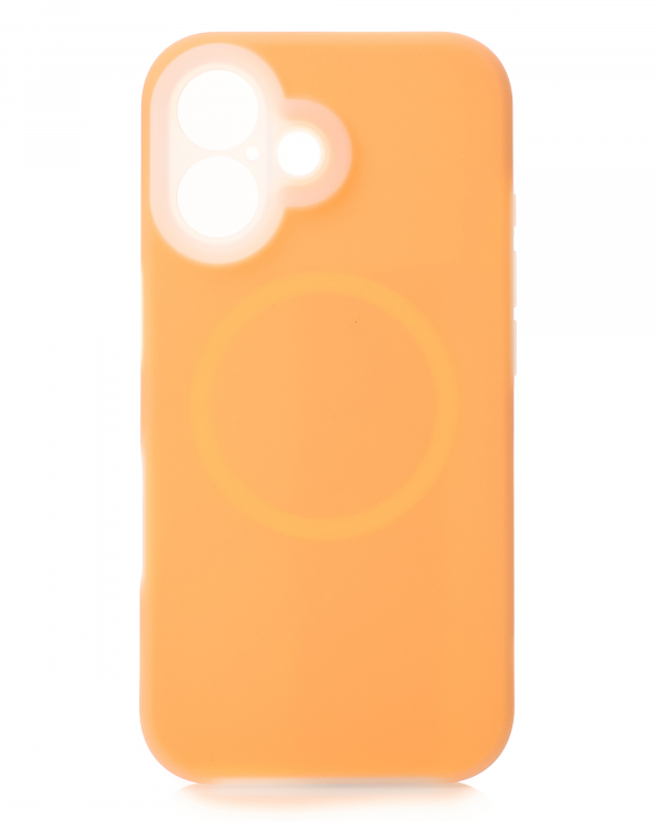 Чехол Liquid Silicone Full с поддержкой MagSafe для iPhone 16 orange