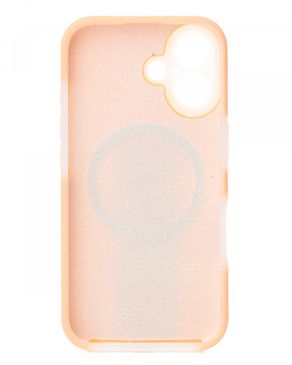 Чехол Liquid Silicone Full с поддержкой MagSafe для iPhone 16 orange