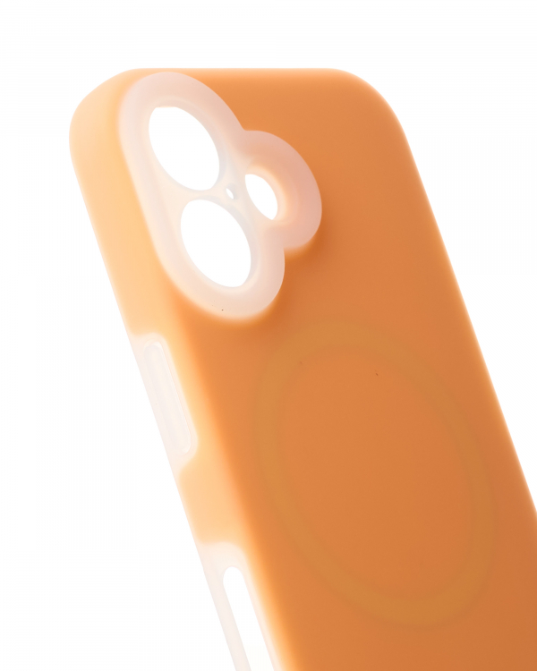 Чехол Liquid Silicone Full с поддержкой MagSafe для iPhone 16 orange