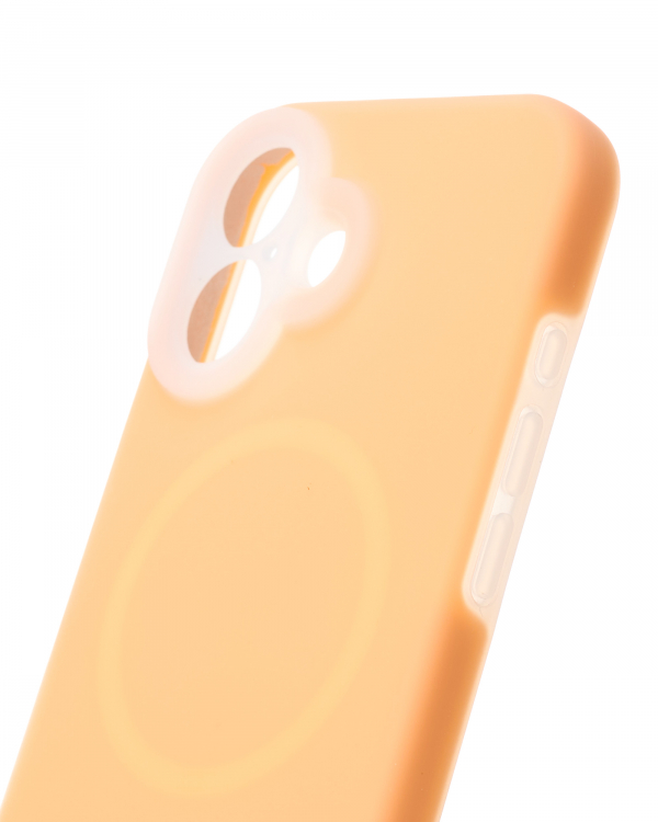 Чехол Liquid Silicone Full с поддержкой MagSafe для iPhone 16 orange
