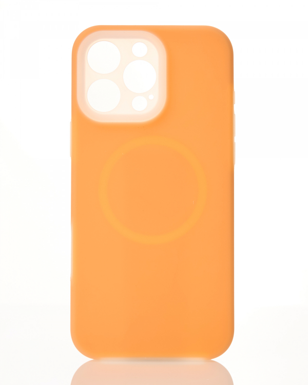 Чехол Liquid Silicone Full с поддержкой MagSafe для iPhone 16 Pro orange