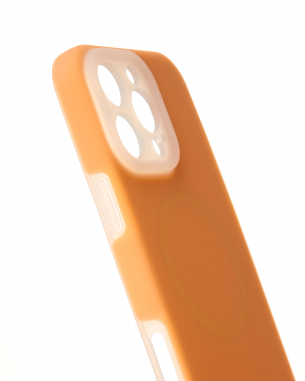 Чехол Liquid Silicone Full с поддержкой MagSafe для iPhone 16 Pro orange