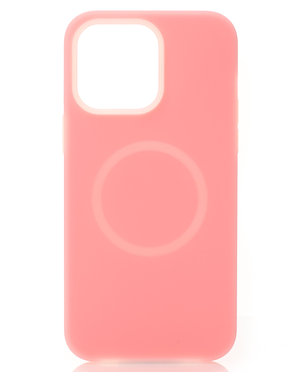 Чехол Liquid Silicone Full с поддержкой MagSafe для iPhone 14 Pro pink