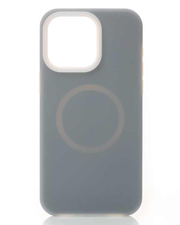 Чехол Liquid Silicone Full с поддержкой MagSafe для iPhone 15 Pro stone gray