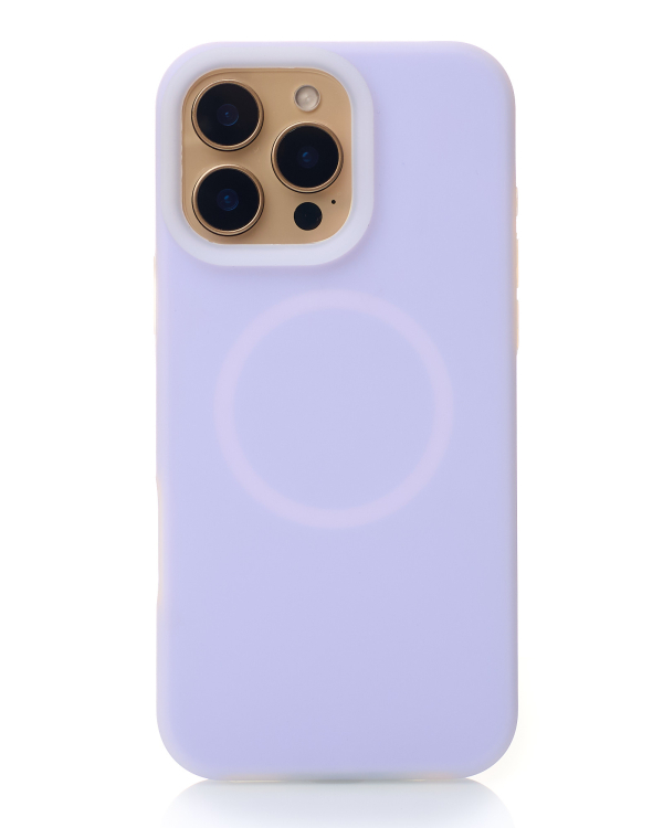 Чехол Liquid Silicone Full с поддержкой MagSafe для iPhone 16 Pro violet