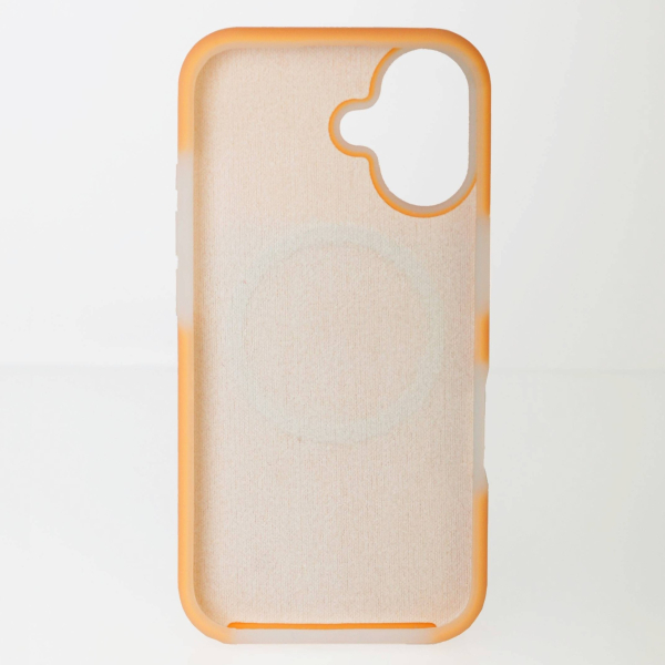 Чехол Liquid Silicone Full с поддержкой MagSafe для iPhone 16 orange