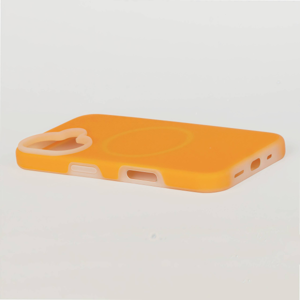 Чехол Liquid Silicone Full с поддержкой MagSafe для iPhone 16 orange