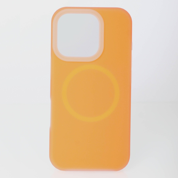 Чехол Liquid Silicone Full с поддержкой MagSafe для iPhone 16 Pro Max orange