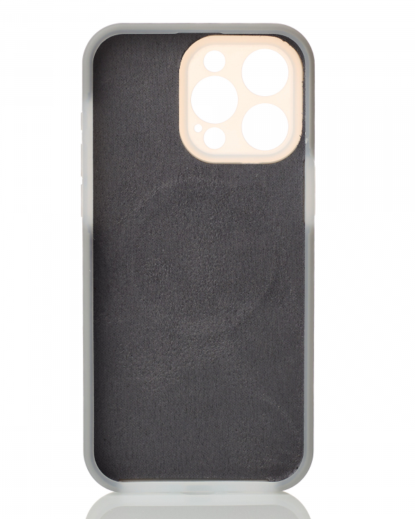 Чехол Liquid Silicone Full с поддержкой MagSafe для iPhone 13 Pro Max stone gray