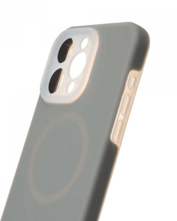 Чехол Liquid Silicone Full с поддержкой MagSafe для iPhone 13 Pro Max stone gray