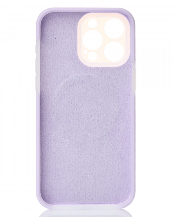 Чехол Liquid Silicone Full с поддержкой MagSafe для iPhone 13 Pro Max violet