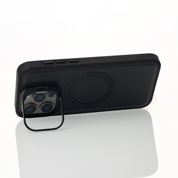 Чехол MagSafe LEATHER CAMERA CASE для iPhone 15 Pro Max черный