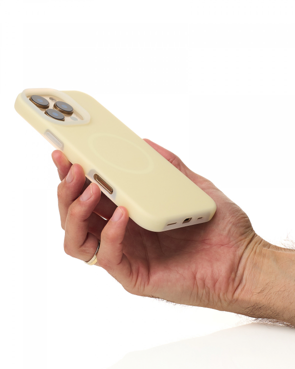 Чехол MagSafe Liquid Silicone Full для iPhone 16 Pro sunglow