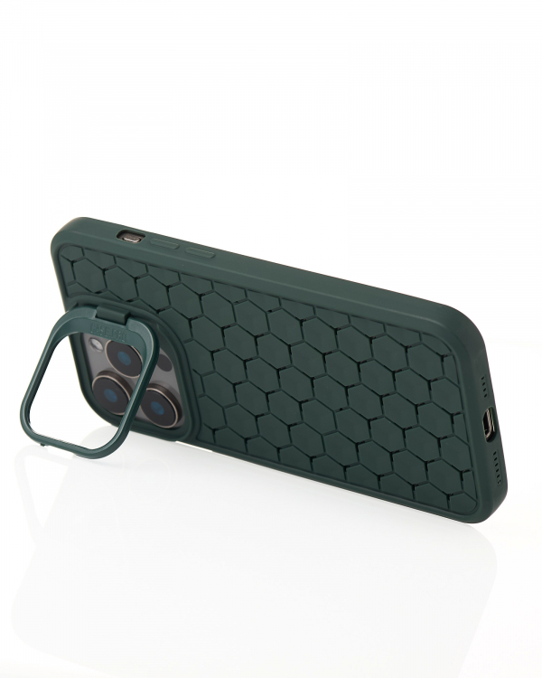 Чехол MagSafe MOSAIC для iPhone 15 Pro Max темно-зеленый