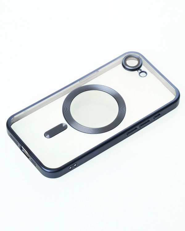 Силиконовый чехол MagSafe SHINING MATTE для iPhone 16E blue titanium