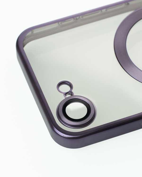 Силиконовый чехол MagSafe SHINING MATTE для iPhone 16E deep purple