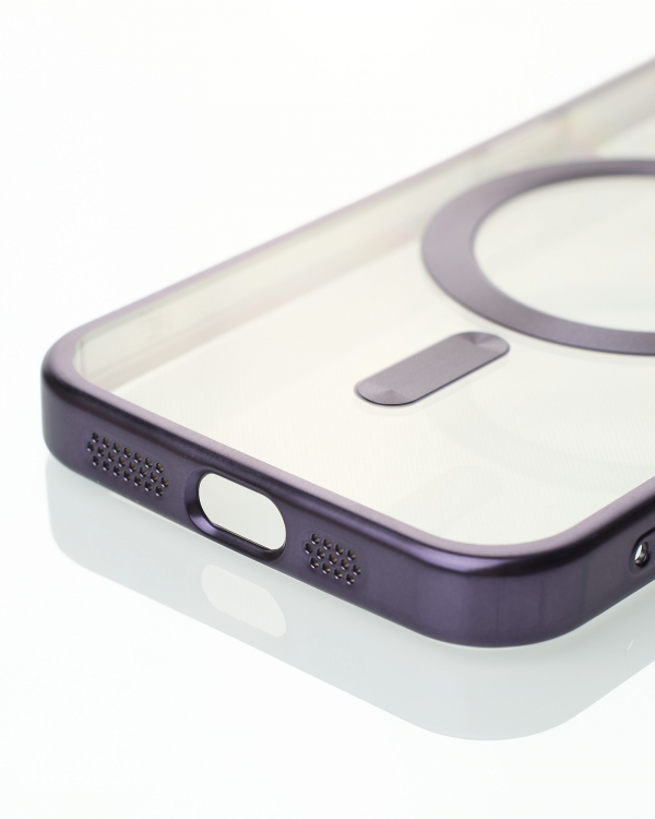 Силиконовый чехол MagSafe SHINING MATTE для iPhone 16E deep purple
