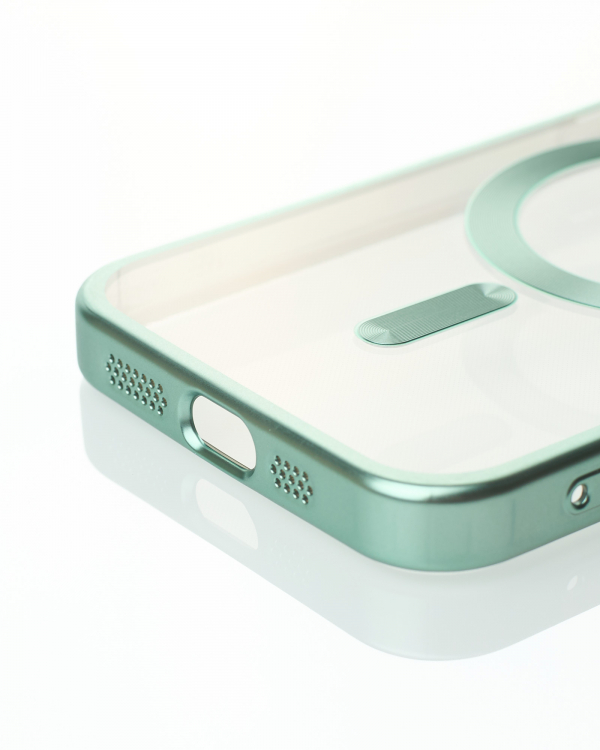 Силиконовый чехол MagSafe SHINING MATTE для iPhone 16E mint
