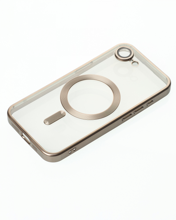 Силиконовый чехол MagSafe SHINING MATTE для iPhone 16E natural titanium