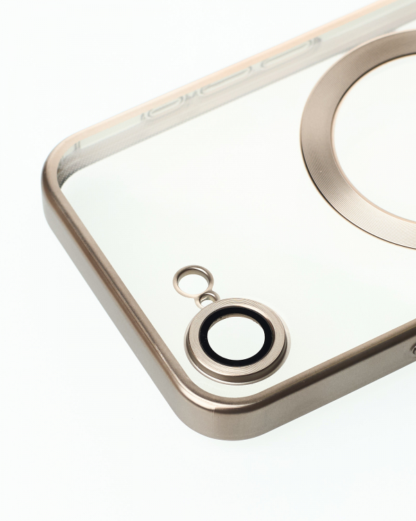 Силиконовый чехол MagSafe SHINING MATTE для iPhone 16E natural titanium