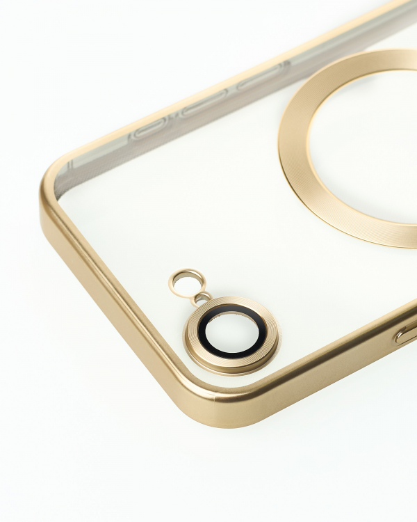 Силиконовый чехол MagSafe SHINING MATTE для iPhone 16E gold