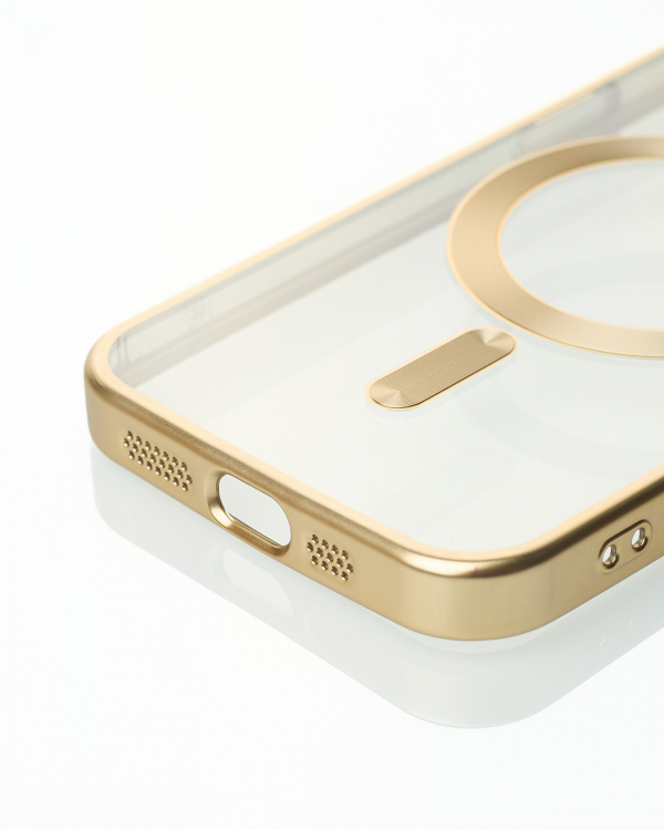 Силиконовый чехол MagSafe SHINING MATTE для iPhone 16E gold