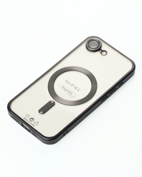 Силиконовый чехол MagSafe SHINING MATTE для iPhone 16E black