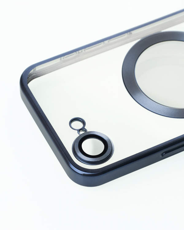 Силиконовый чехол MagSafe SHINING MATTE для iPhone 16E blue titanium