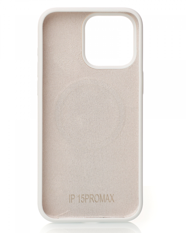 Чехол MagSafe Silicone Beats Case для iPhone 15 white