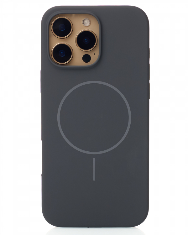 Силиконовый чехол Slim Ring Soft с поддержкой MagSafe для iPhone 16 Pro Max stone gray