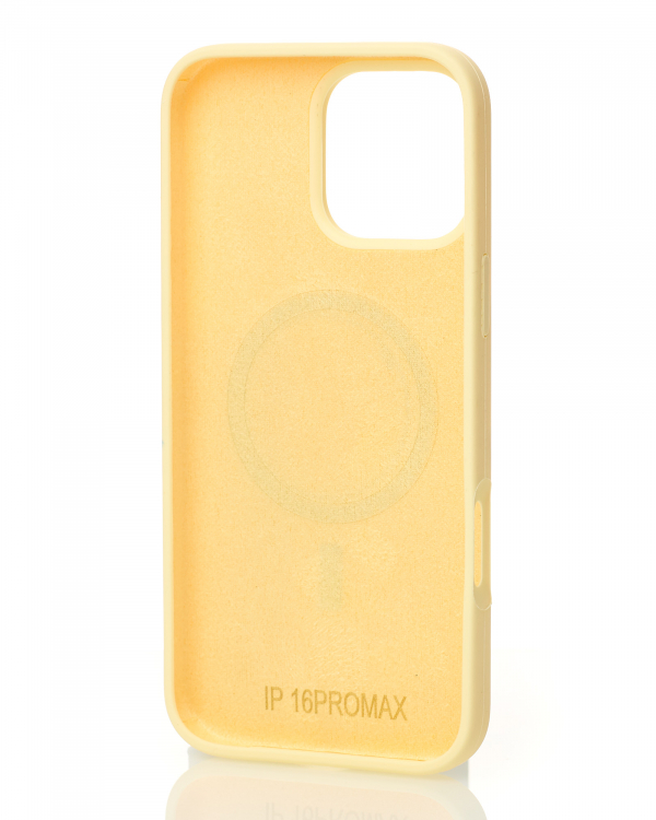Силиконовый чехол Slim Ring Soft с поддержкой MagSafe для iPhone 16 Pro sunglow