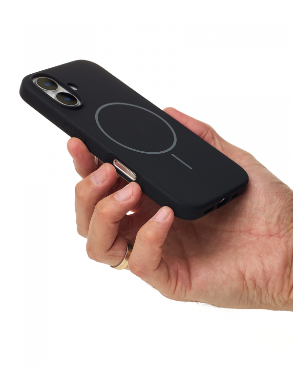 Чехол MagSafe Silicone Beats Case для iPhone 16 black