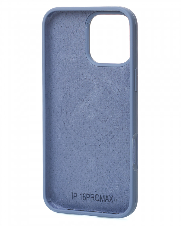 Силиконовый чехол Slim Ring Soft с поддержкой MagSafe для iPhone 16 Pro storm blue