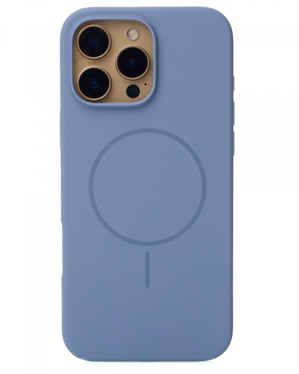 Силиконовый чехол Slim Ring Soft с поддержкой MagSafe для iPhone 16 Pro storm blue