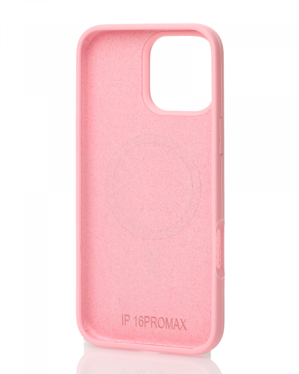 Силиконовый чехол Slim Ring Soft с поддержкой MagSafe для iPhone 16 Pro pink