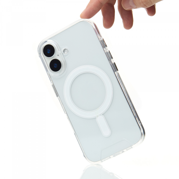 Чехол MagSafe SPACE CASE для iPhone 16 Plus прозрачный