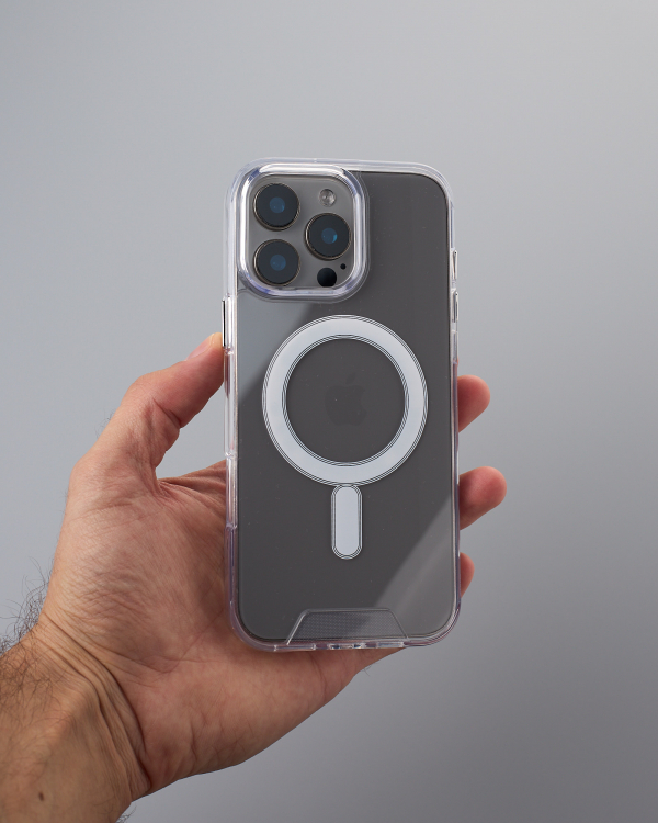 Чехол MagSafe SPACE CASE для iPhone 16 Pro прозрачный