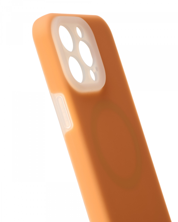Чехол Liquid Silicone Full с поддержкой MagSafe для iPhone 13 Pro Max orange