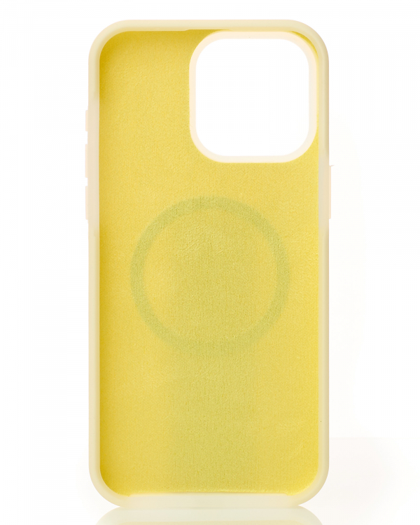 Чехол Liquid Silicone Full с поддержкой MagSafe для iPhone 13 sunglow